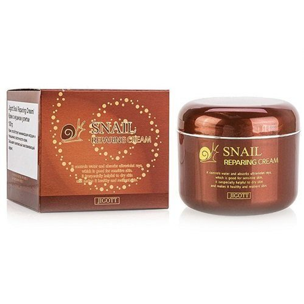 JIGOTT Snail Reparing Cream Восстанавливающий крем с муцином улитки