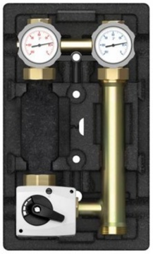 Насосная группа MK 1" Meibes ML66831EAMRU с смесителем, без насоса, с сервоприводом (левое подкл.)