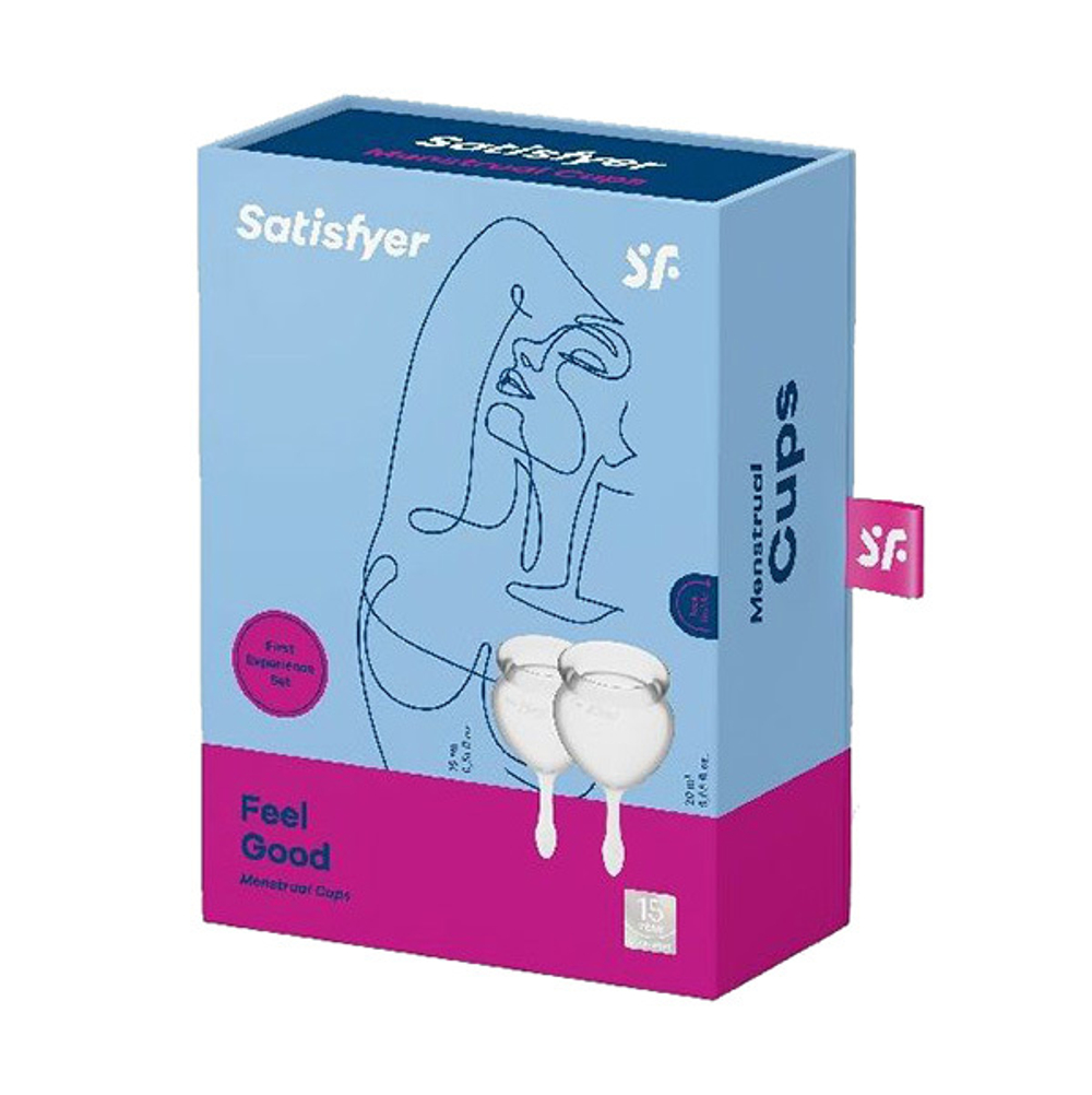 Набор прозрачных менструальных чаш Satisfyer Feel good Menstrual Cup