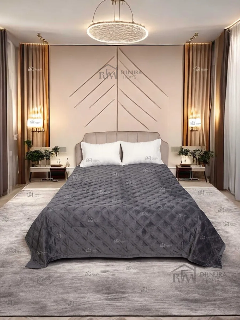 Покрывало 220х240 стеганое для кровати и дивана