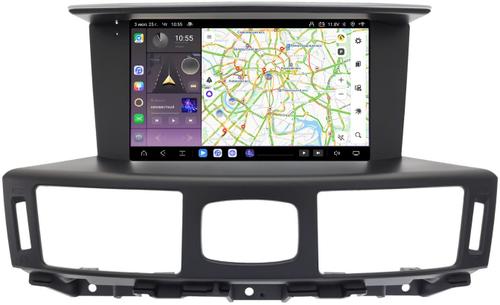 Магнитола для Infiniti Q70, M25, M37 (поддержка Bose и 360) - Kuberg SF-9100 (рамка 9") QLed+2K, Android 13, Быстрейшая, CarPlay, 4G SIM-слот