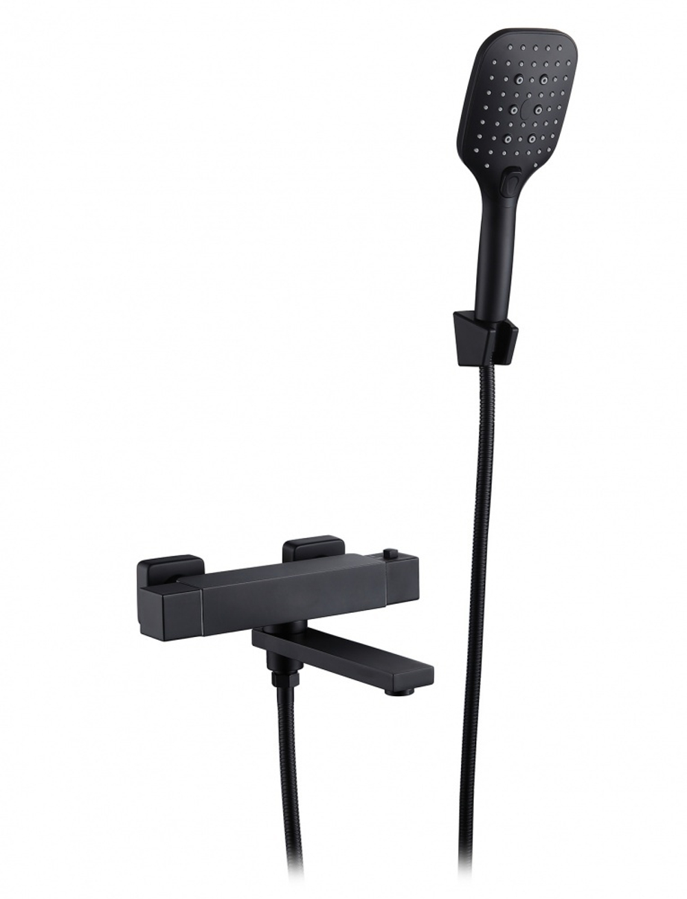 393533-C Смеситель термостат. для ванны (ЧЕРНЫЙ)  ViEiR (6/1шт)