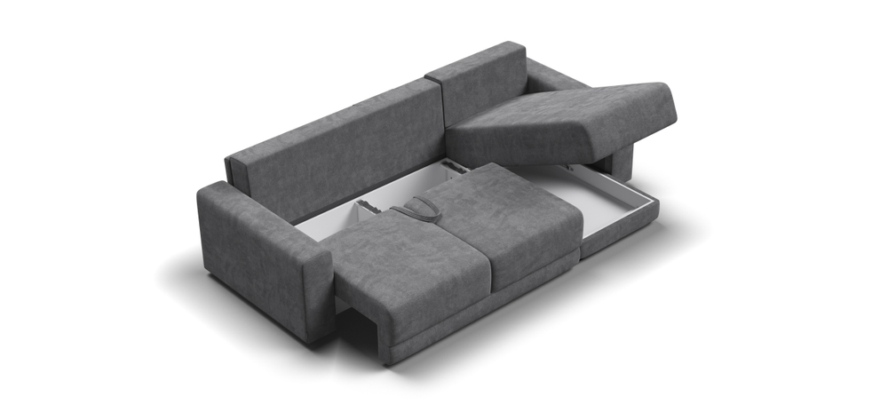 Угловой диван Босс Прайм ХЛ Шенилл Клауд графит