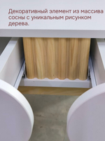 Стол письменный 120х60х79, Ола, с 2 ящиками, маникюрный, компьютерный, парта для школьника, детский, на ножках массив сосны, белый