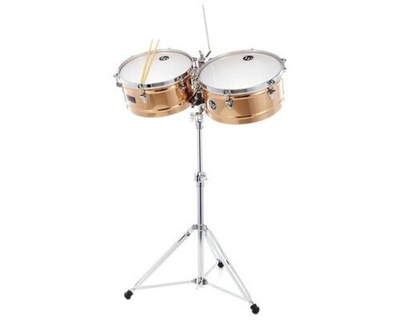 Latin Percussion LP1314-BZ Timbales Prestige Solid Bronze два тимбала