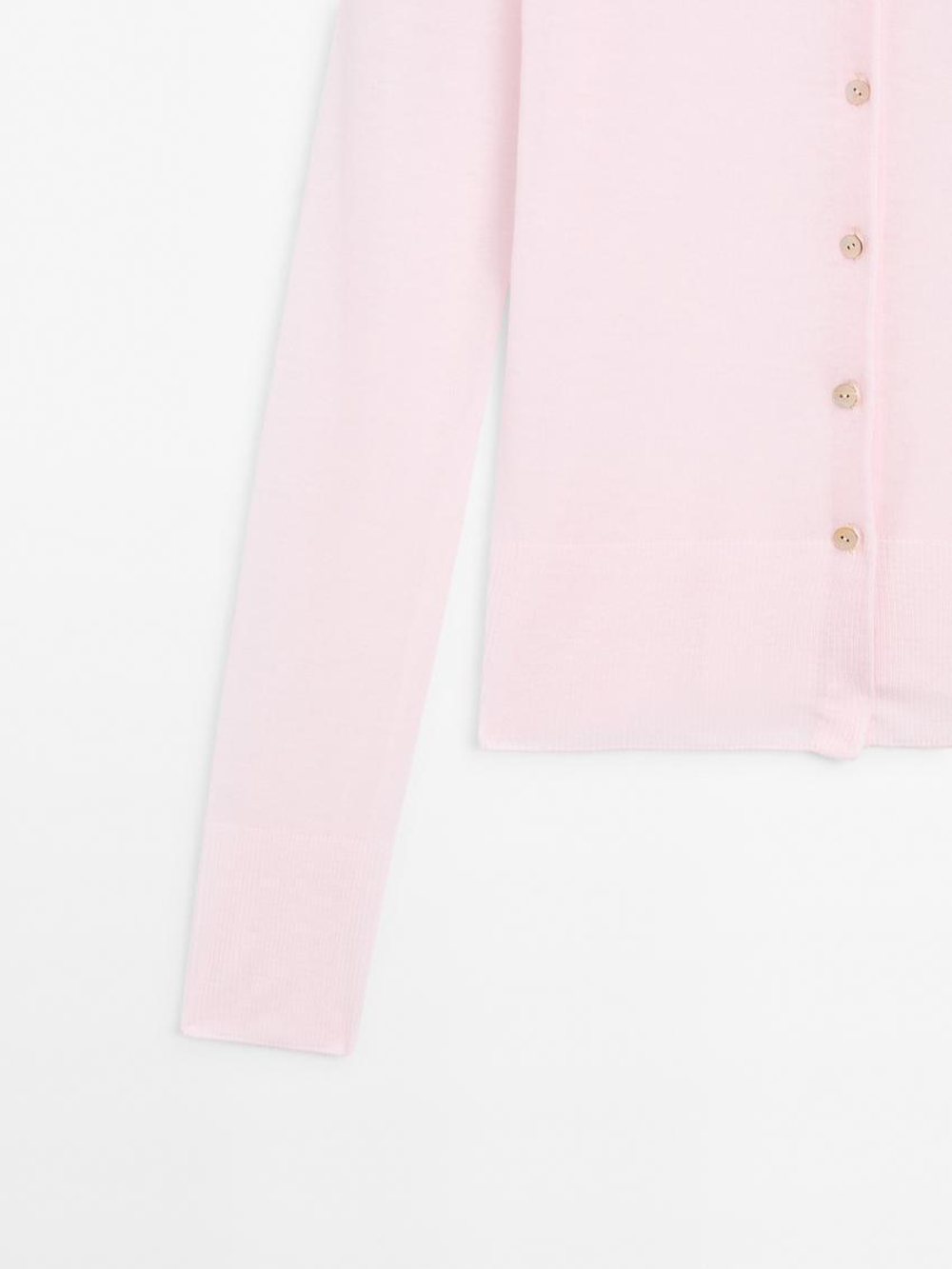 Massimo Dutti Легкий кардиган из 100% шерсти - STUDIO, розовый