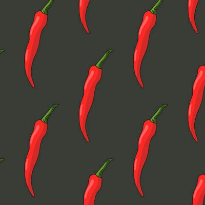 острые перчики на чёрном фоне