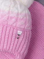 Шапка для девочки осенняя вязаная и снуд