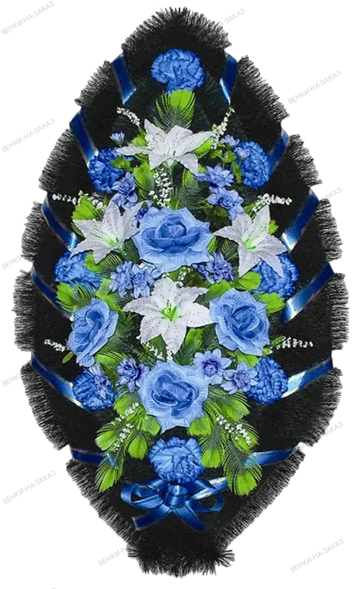 Венок искусственный «розы лилии» №10