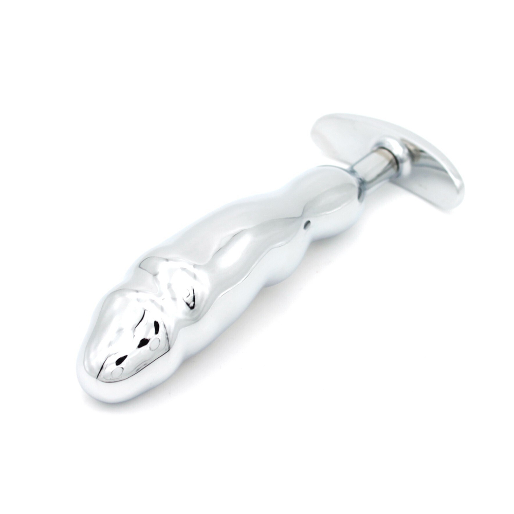 Анальная втулка для ношения с синим кристаллом 14 см