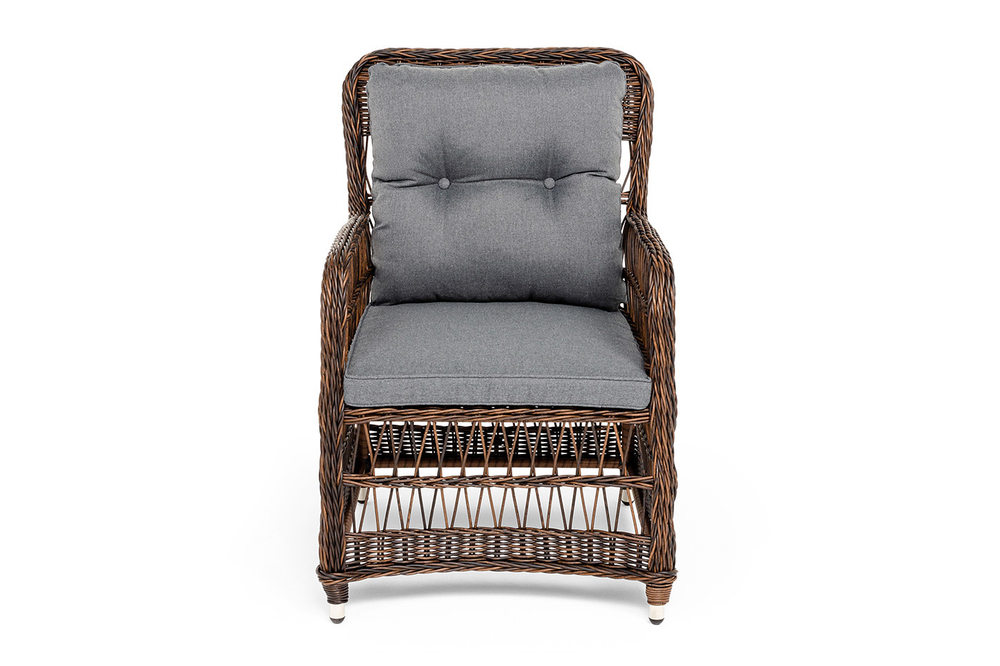 "Цесена" кресло плетеное из искусственного ротанга, цвет коричневый