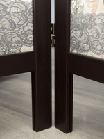 Ширма - перегородка для зонирования пространства деревянная с картинкой с обеих сторон "Райские птички", 3 створки, 480*1800 мм