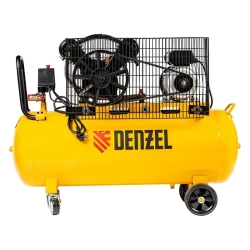 DENZEL BCV2200/100 компрессор воздушный 2.2 квт, ременный привод, 100 литров, 370 л/мин 58110