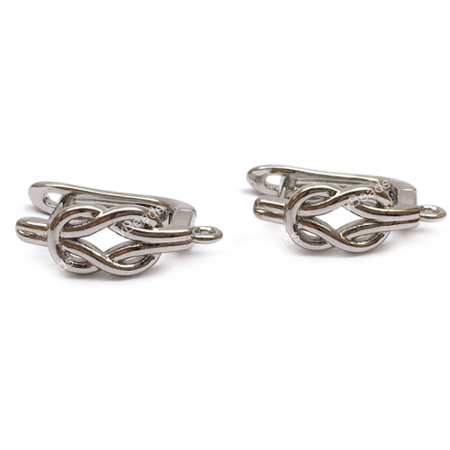 Швензы "Узел" 17х6 мм, родий