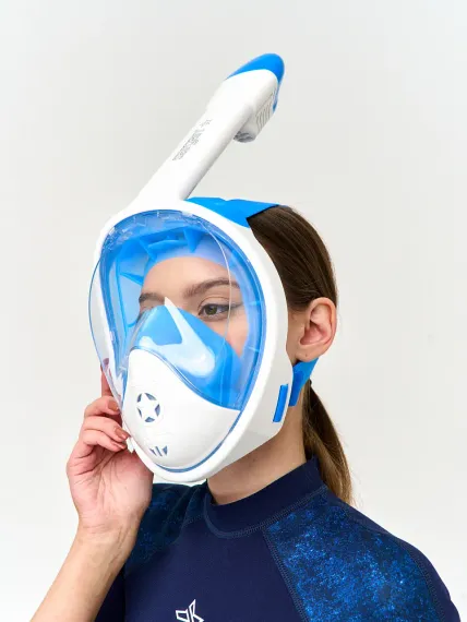 Маска полнолицевая Sargan Планета океан 2.0 белый/голубой