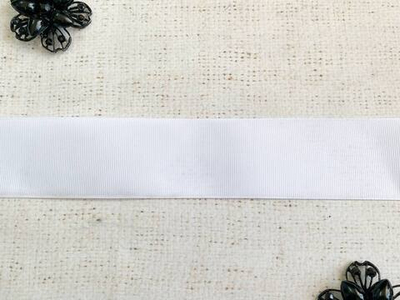 Лента репсовая, ш. 4 см, белый