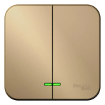 BLANCA О/У 2-клавишный ВЫКЛЮЧАТЕЛЬ (сх.5), 10А, 250В, ТИТАН