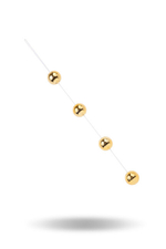 Вагинальные шарики четырехрядные Play Balls (золотой) (Цвет: золотой)