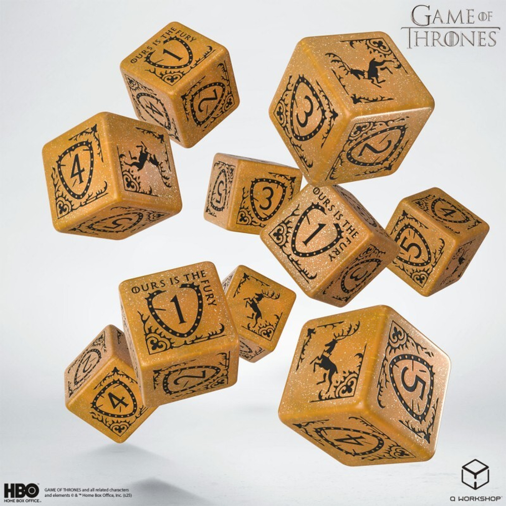 Game of Thrones. 10xD6 Baratheon Dice Set