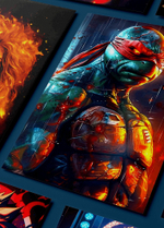 Картина на стену на металле от MetallSubArt "Черепашки ниндзя"
