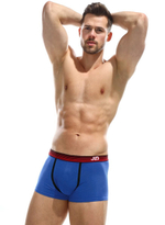 Мужские трусы-боксеры с контрастной тесьмой (Размер: M) (Цвет: зеленый)