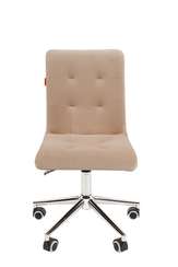 Офисное кресло Chairman 030 Россия ткань T-6 бежевый, хром, без подлокотников