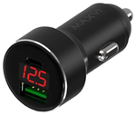 АЗУ 30W  1USB-A QC/1USB-C 6A LED Maxvi  metallic black