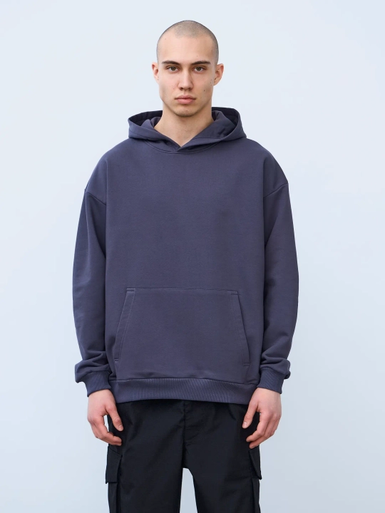 Худи оверсайз без начеса (деним)