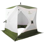 Палатка зимняя куб СЛЕДОПЫТ 1,5 х1,5 м, Oxford 210D PU 1000, СЛЕДОПЫТ, оливковый/белый