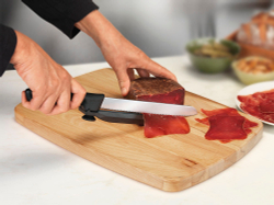 Нож Victorinox с упором для отрезания равномерных ломтиков, черный