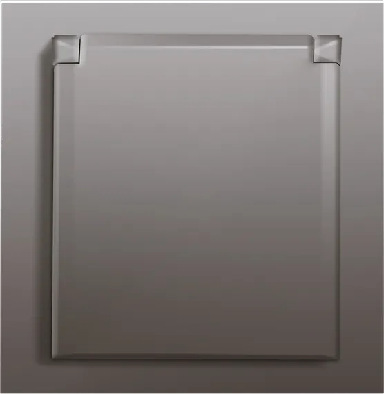Donel R98 Сталь накладка для розетки Schuko с заземлением, с крышкой, 16A 250 В~, серия DA