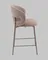 Полубарный стул Blaze 60 см, бежевый велюр, бежево-серые ножки