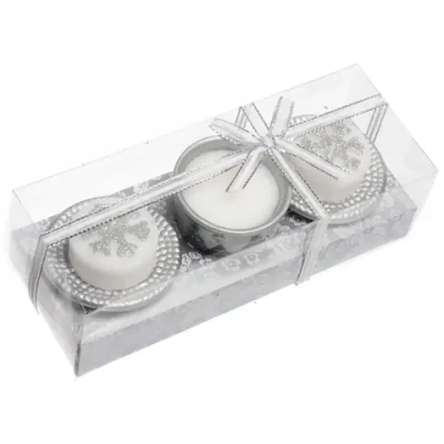 Свечи новогодние «Желание» 22x8.3x7 см, серебро