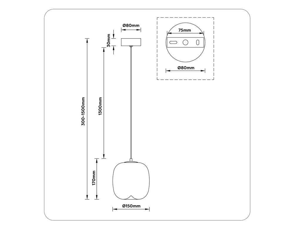 Светильник светодиодный подвесной LH11091 WH/CL белый/прозрачный 4W 3000K D150*170