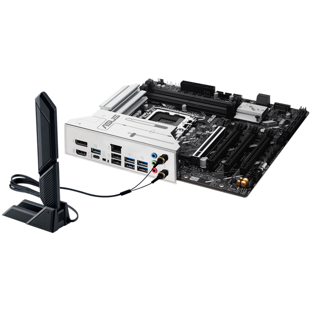 ASUS Main Board Desktop LGA1851 Intel Z890 Chipset 4 x DIMM slots, max. 256GB, DDR5 1 x DisplayPort 1 x HDMI 1 x Wi-Fi module 3 x M.2 slots 6 x SATA mATX Form Factor