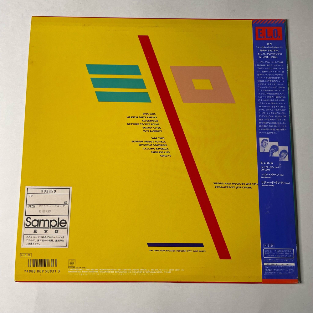Винтажная виниловая пластинка LP ELO Electric Light Orchestra Balance Of Power (Japan 1986) (Obi) (Promo)