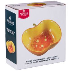 БЛЮДО ДЛЯ ЗАПЕКАНИЯ "ТОМАТ" 750 МЛ. 18*18,5 СМ. ВЫСОТА=6 СМ. КОЛЛЕКЦИЯ "IL RACCOLTO" (КОР=24ШТ.)