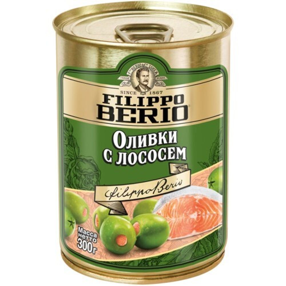 Filippo Berio оливки с лососем, 300 гр