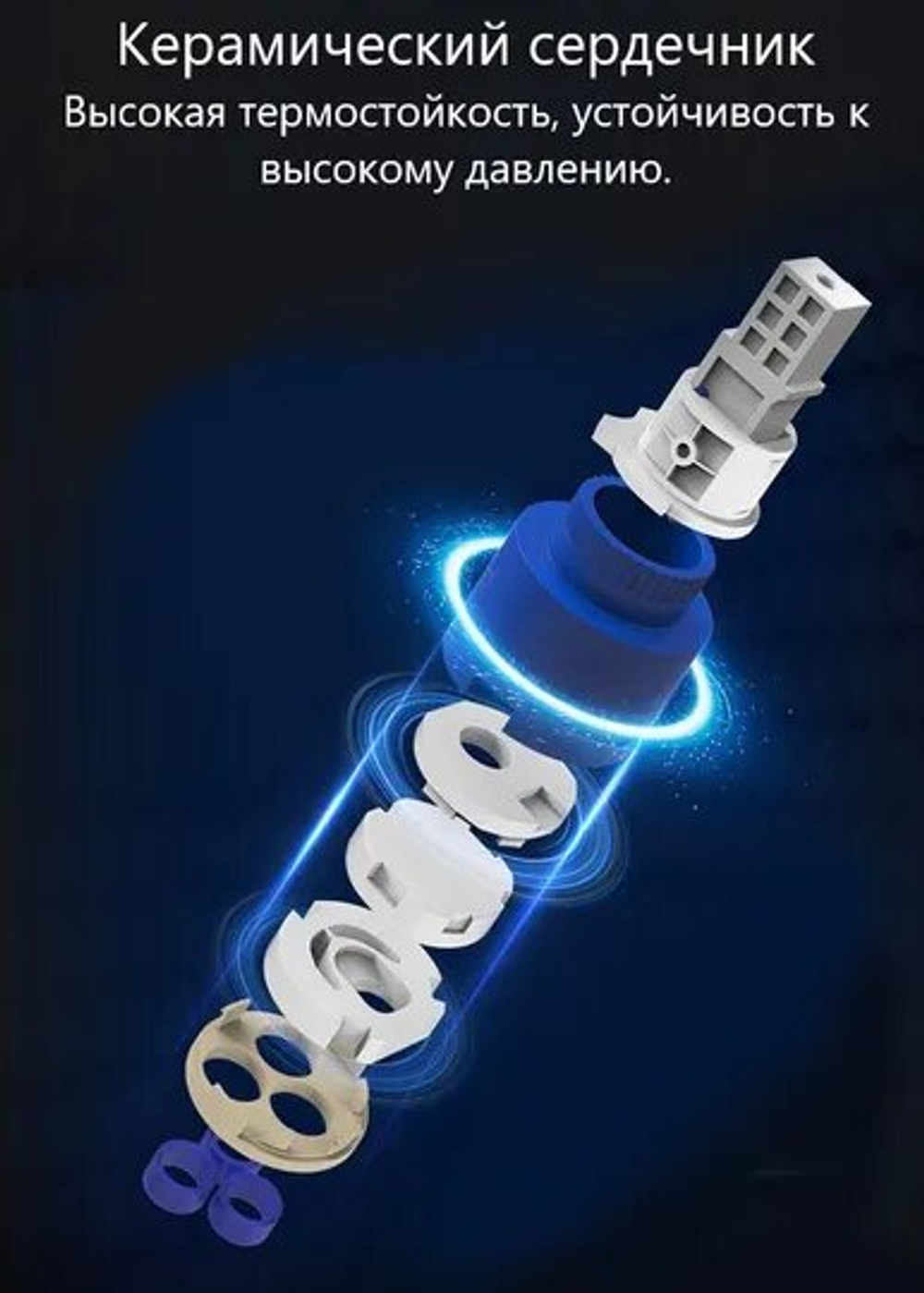 Смеситель для раковины с цифровым дисплеем для контроля температуры, Белый