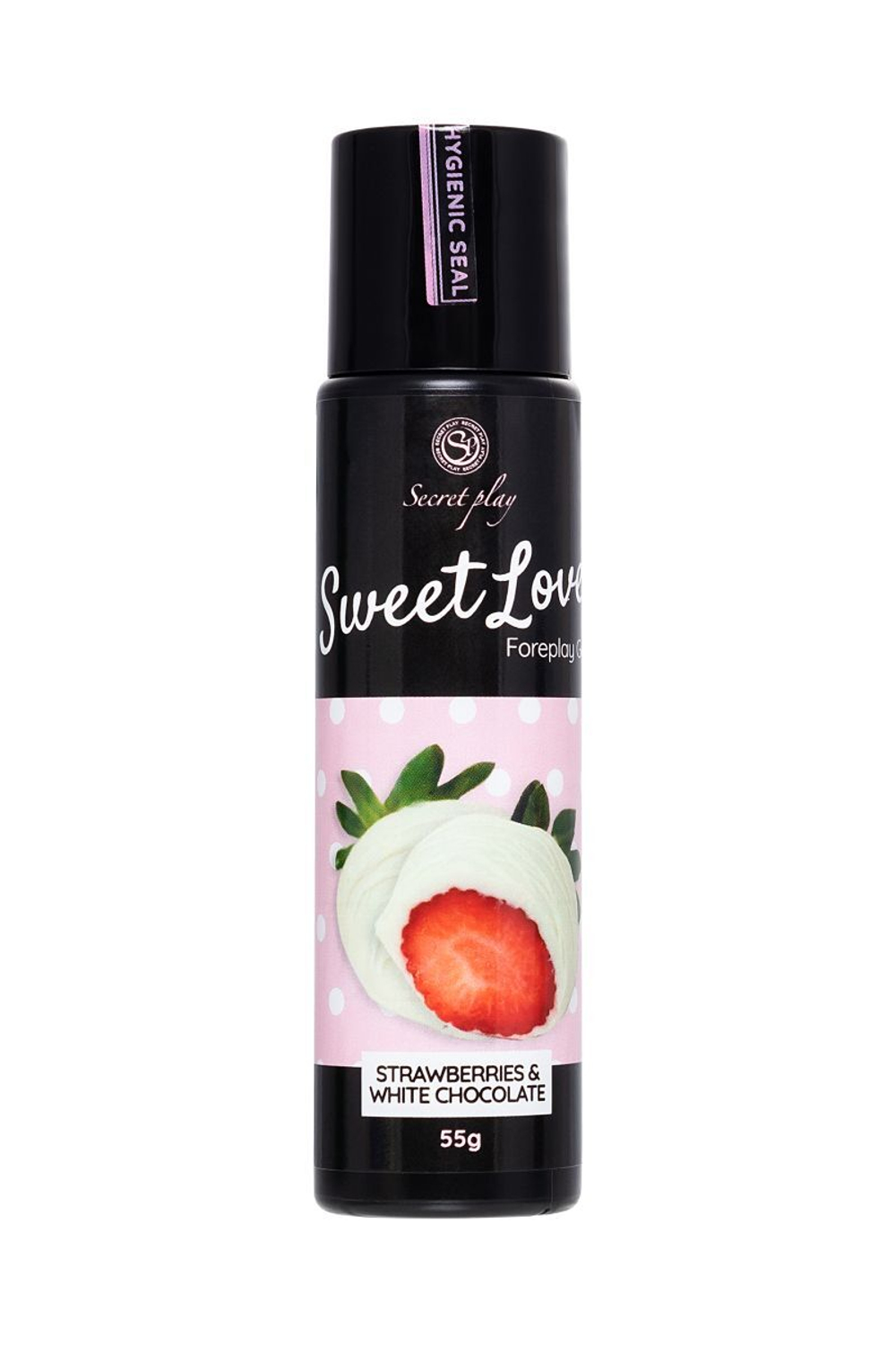 Разогревающий сливочный гель для сосков и интимных зон со вкусом клубники и белого шоколада - 55 гр.