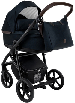 Детская коляска Roan Esso 2025 3 в 1 с автокреслом Tutis Elo Lux Black ESS111/1 Caviar/Black