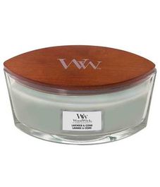 Лаванда и кедр, ароматическая свеча эллипс, WoodWick
