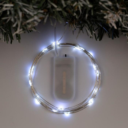 Гирлянда Роса на батарейках серебряный провод