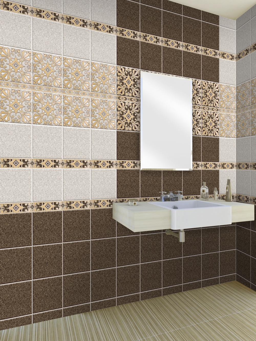 Панель ПВХ фотопечать Марбелла Темная 2700х250мм