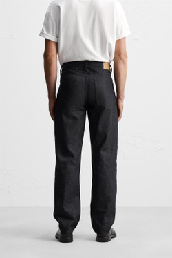 ZARA ДЖИНСЫ STRAIGHT-LEG, МОРСКОЙ СИНИЙ
