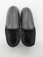 Тапочки утеплённые кожа/иск.мех