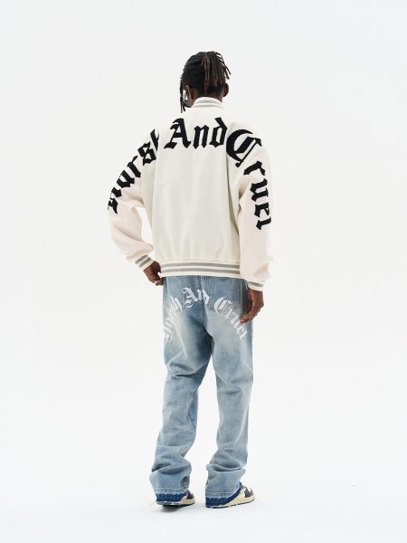 Бомбер HARSHandCRUEL "Gothic Logo" Varsity Jacket