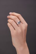 Кольцо Crystal Eye с голубым топазом