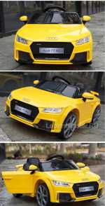 Детский электромобиль "AUDI TTRS" 12V, желтый