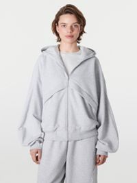 Толстовка на молнии "Серый меланж" женская